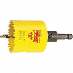Starrett - 2-1/16" Diam, 2" Cutting Depth, Hole Saw - High Speed Steel Saw, Toothed Edge - Exact Tool & Supply
