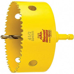 Starrett - 4-1/2" Diam, 2" Cutting Depth, Hole Saw - High Speed Steel Saw, Toothed Edge - Exact Tool & Supply