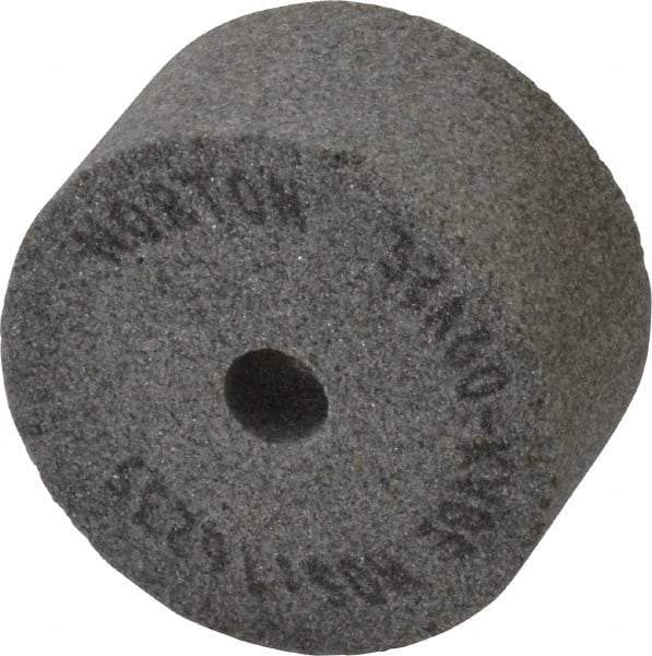 Norton - 60 Grit Aluminum Oxide Type 5 Internal Grinding Wheel - 2" Diam x 3/8" Hole x 1" Thick, 16,235 Max RPM, Type 5 Medium Grade, K Hardness, Vitrified Bond, No Recess - Exact Tool & Supply