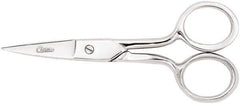 Clauss - 1" LOC, 6-3/4" OAL Straight Scissors - Steel Straight Handle, For Paper, Fabric - Exact Tool & Supply
