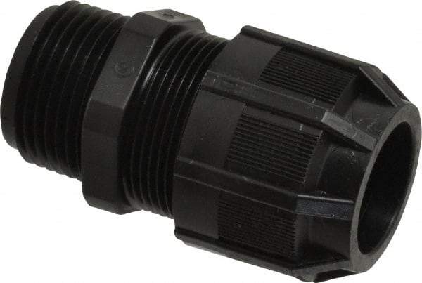 Thomas & Betts - 0.31 to 0.56" Cable Capacity, Liquidtight, Straight Strain Relief Cord Grip - 3/4 NPT Thread, 2-3/16" Long, Nylon - Exact Tool & Supply