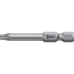 Wera - 6mm Drive IPR6 Tamperproof Torx Screwdriver Bit - 50mm OAL, Power Bit - Exact Tool & Supply