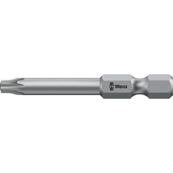 Wera - 6mm Drive IPR8 Tamperproof Torx Screwdriver Bit - 50mm OAL, Power Bit - Exact Tool & Supply