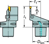 C4-LF151.23-27055-20 Capto® and SL Turning Holder - Exact Tool & Supply