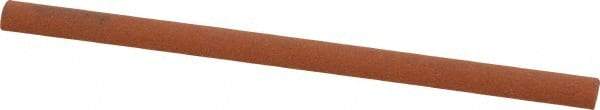 Norton - 4" Long x 1/4" Diam Aluminum Oxide Sharpening Stone - Half Round, Fine Grade - Exact Tool & Supply