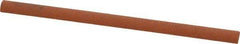Norton - 4" Long x 1/4" Diam Aluminum Oxide Sharpening Stone - Half Round, Fine Grade - Exact Tool & Supply