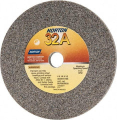 Norton - 60 Grit Aluminum Oxide Type 1 Internal Grinding Wheel - 4" Diam x 1/2" Hole x 1/4" Thick, 8,120 Max RPM, Type 1 Medium Grade, K Hardness, Vitrified Bond - Exact Tool & Supply