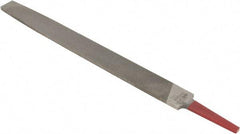 Simonds File - 12" Long, Smooth Cut, Flat American-Pattern File - Double Cut, Tang - Exact Tool & Supply