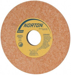 Norton - 6" Diam x 1-1/4" Hole x 1/4" Thick, K Hardness, 150 Grit Surface Grinding Wheel - Aluminum Oxide, Type 1, Very Fine Grade, 4,140 Max RPM, Vitrified Bond, No Recess - Exact Tool & Supply