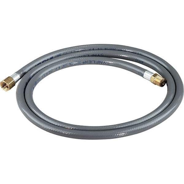 Dynabrade - 1/4" ID 5' Long Hose - Female/Male Ends, 90 Working psi, 1/4" Fitting, Gray - Exact Tool & Supply