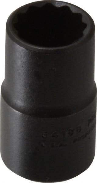 Proto - 9/16", 1/2" Drive, Standard Hand Socket - 12 Points, 1-1/2" OAL, Alloy Steel, Black Finish - Exact Tool & Supply