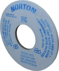 Norton - 14" Diam x 5" Hole x 1/2" Thick, K Hardness, 80 Grit Surface Grinding Wheel - Ceramic, Type 1, Medium Grade, 1,800 Max RPM, Vitrified Bond, No Recess - Exact Tool & Supply
