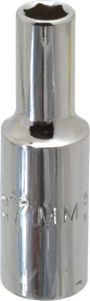 Proto - 3/8" Drive, Deep Hand Socket - 6 Points, 2-1/8" OAL, Chrome Finish - Exact Tool & Supply