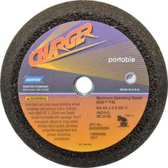 Norton - 6" Diam, 2" Overall Thickness, 16 Grit, Type 11 Tool & Cutter Grinding Wheel - Very Coarse Grade, Zirconia Alumina, Q Hardness, 6,000 RPM - Exact Tool & Supply