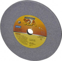 Norton - 60 Grit Aluminum Oxide Type 1 Internal Grinding Wheel - 5" Diam x 1/2" Hole x 1/4" Thick, 4965 Max RPM, Type 1 Medium Grade, K Hardness, Vitrified Bond, No Recess - Exact Tool & Supply