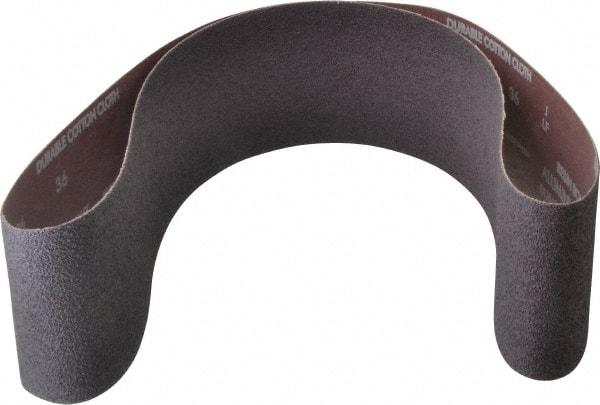 Norton - 4" Wide x 54" OAL, 36 Grit, Aluminum Oxide Abrasive Belt - Aluminum Oxide, Very Coarse, Coated, X Weighted Cloth Backing, Series R228 - Exact Tool & Supply