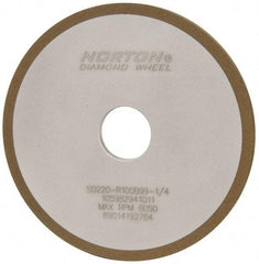 Norton - 6" Diam x 1-1/4" Hole x 1/4" Thick, 220 Grit Surface Grinding Wheel - Diamond, Type 1A1, Very Fine Grade, Resinoid Bond - Exact Tool & Supply