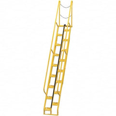 Vestil - 174-1/8" High 350 Lb Capacity 17 Step Alternating Tread Stair - Exact Tool & Supply