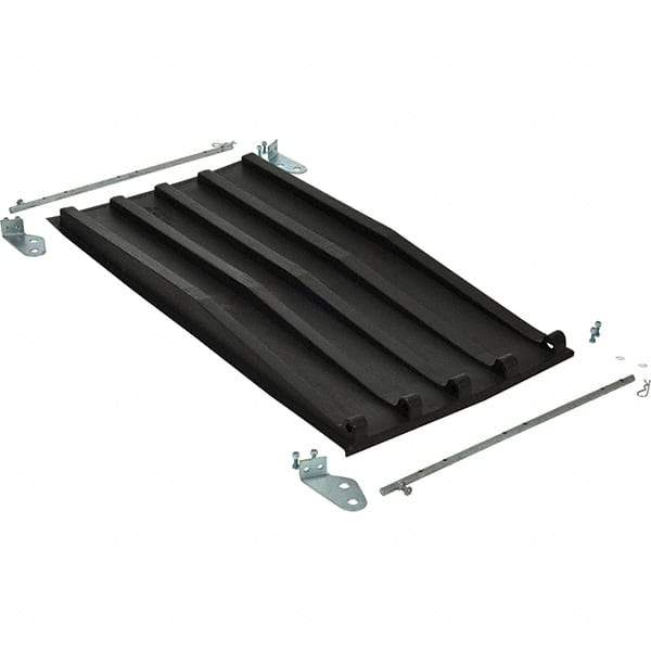 Vestil - Blue Polypropylene Self-Dumping Hopper Poly Lid - Use with Dumpers - Exact Tool & Supply