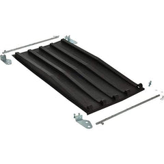 Vestil - Blue Polypropylene Self-Dumping Hopper Poly Lid - Use with Dumpers - Exact Tool & Supply