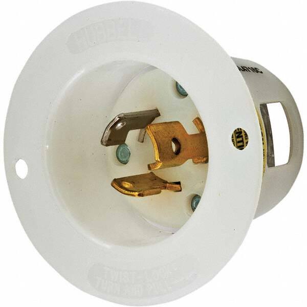 Hubbell Wiring Device-Kellems - 125V 15A NEMA L5-15P Industrial Twist Lock Inlet - Exact Tool & Supply