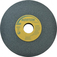 Norton - 7" Diam x 1-1/4" Hole x 1" Thick, I Hardness, 80 Grit Surface Grinding Wheel - Silicon Carbide, Type 1, Medium Grade, 3,600 Max RPM, Vitrified Bond, No Recess - Exact Tool & Supply