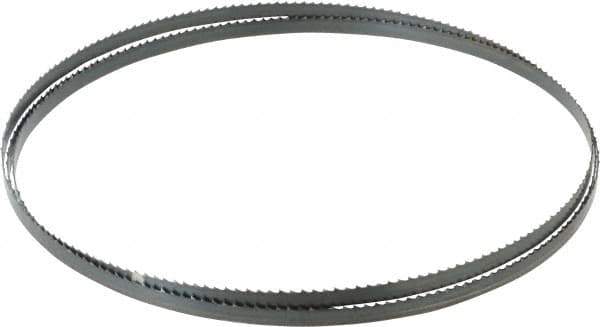 Starrett - 6 TPI, 7' 9-1/2" Long x 3/8" Wide x 0.025" Thick, Welded Band Saw Blade - Carbon Steel, Toothed Edge, Raker Tooth Set, Flexible Back, Contour Cutting - Exact Tool & Supply