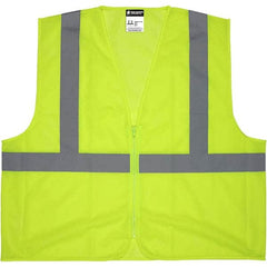 MCR Safety - Size 4XL Lime Mesh General Purpose High Visibility Vest - Exact Tool & Supply