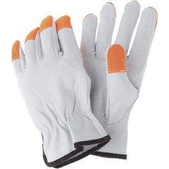 MCR Safety - Size L Leather Work Gloves - Exact Tool & Supply