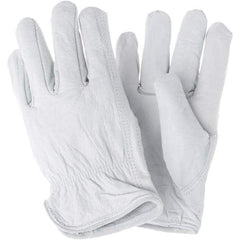 MCR Safety - Size M Leather Abrasion & Puncture Protection Work Gloves - Exact Tool & Supply
