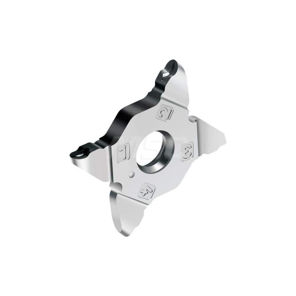 Grooving Insert: MX22RF5 WSM23S, Solid Carbide Al Finish, Neutral, 0.157″ Cutting Width, Series Tiger-tec Silver