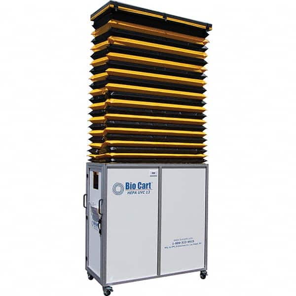 Air-Care - 36" Wide x 36" High x 75" Deep, Air Cleaner Containment Cart - Exact Tool & Supply
