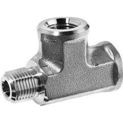 USA Sealing - Stainless Steel Pipe Fittings; Type: Run Tee ; Fitting Size: 1/8 x 1/8 x 1/8 ; End Connections: FNPT x FNPT x MNPT ; Material Grade: 304 ; Pressure Rating (psi): 9400 - Exact Tool & Supply