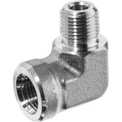 USA Sealing - Stainless Steel Pipe Fittings; Type: Street Elbow ; Fitting Size: 1/2 x 1/2 ; End Connections: FNPT x MNPT ; Material Grade: 304 ; Pressure Rating (psi): 4600 - Exact Tool & Supply