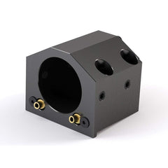Global CNC Industries - Turret & VDI Tool Holders; Type: Haas ID Block ; Clamping System: 80mm X 45mm ; Tool Axis: ID ; Through Coolant: No ; Additional Information: 4 Mounting Holes - Exact Tool & Supply
