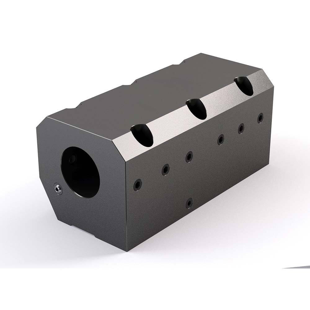 Global CNC Industries - Turret & VDI Tool Holders; Type: Mazak ID Block ; Clamping System: 114mm X 203mm ; Tool Axis: ID ; Through Coolant: No ; Additional Information: 6 Mounting Holes - Exact Tool & Supply