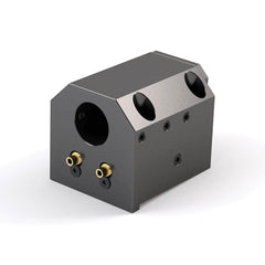 Global CNC Industries - Turret & VDI Tool Holders; Type: Hwacheon ID Block ; Clamping System: 74mm X 70mm ; Tool Axis: ID ; Through Coolant: No ; Additional Information: 4 Mounting Holes - Exact Tool & Supply