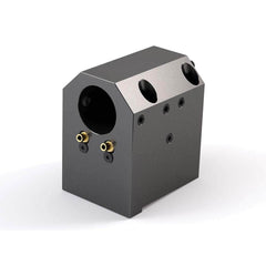 Global CNC Industries - Turret & VDI Tool Holders; Type: Hwacheon ID Block ; Clamping System: 74mm X 70mm ; Tool Axis: ID ; Through Coolant: No ; Additional Information: 4 Mounting Holes - Exact Tool & Supply