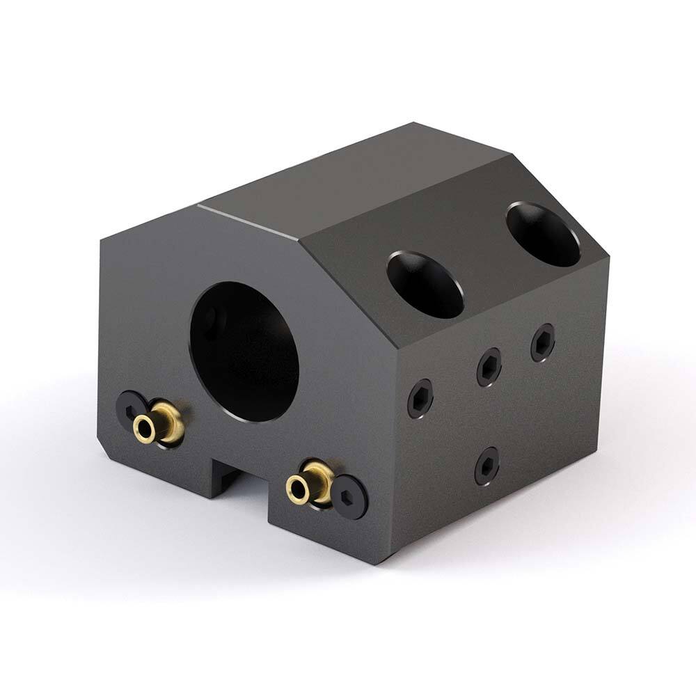 Global CNC Industries - Turret & VDI Tool Holders; Type: Hwacheon ID Block ; Clamping System: 80mm X 50mm ; Tool Axis: ID ; Through Coolant: No ; Additional Information: 4 Mounting Holes - Exact Tool & Supply