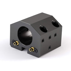 Global CNC Industries - Turret & VDI Tool Holders; Type: Hwacheon ID Block ; Clamping System: 80mm X 50mm ; Tool Axis: ID ; Through Coolant: No ; Additional Information: 4 Mounting Holes - Exact Tool & Supply