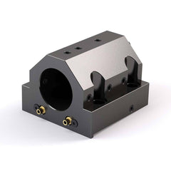 Global CNC Industries - Turret & VDI Tool Holders; Type: Mori ID Block ; Clamping System: 102mm X 80mm ; Tool Axis: ID ; Through Coolant: No ; Additional Information: 4 Mounting Holes - Exact Tool & Supply