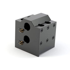 Global CNC Industries - Turret & VDI Tool Holders; Type: Mori Double ID Block ; Clamping System: 76mm X 35mm ; Tool Axis: ID ; Through Coolant: No ; Additional Information: 4 Mounting Holes - Exact Tool & Supply