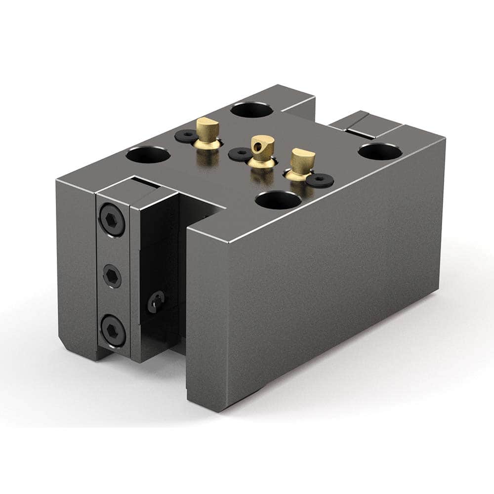 Global CNC Industries - Turret & VDI Tool Holders; Type: Doosan Double OD Turning Block ; Clamping System: 73mm X 70mm ; Tool Axis: OD ; Through Coolant: No ; Outside Diameter (Decimal Inch): 1.0000 ; Additional Information: 4 Mounting Holes - Exact Tool & Supply