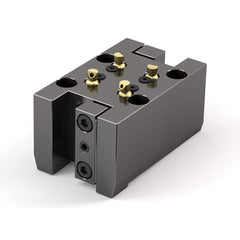 Global CNC Industries - Turret & VDI Tool Holders; Type: Okuma Double OD Turning Block ; Clamping System: 73mm X 65mm ; Tool Axis: OD ; Through Coolant: No ; Outside Diameter (Decimal Inch): 1.0000 ; Additional Information: 4 Mounting Holes - Exact Tool & Supply