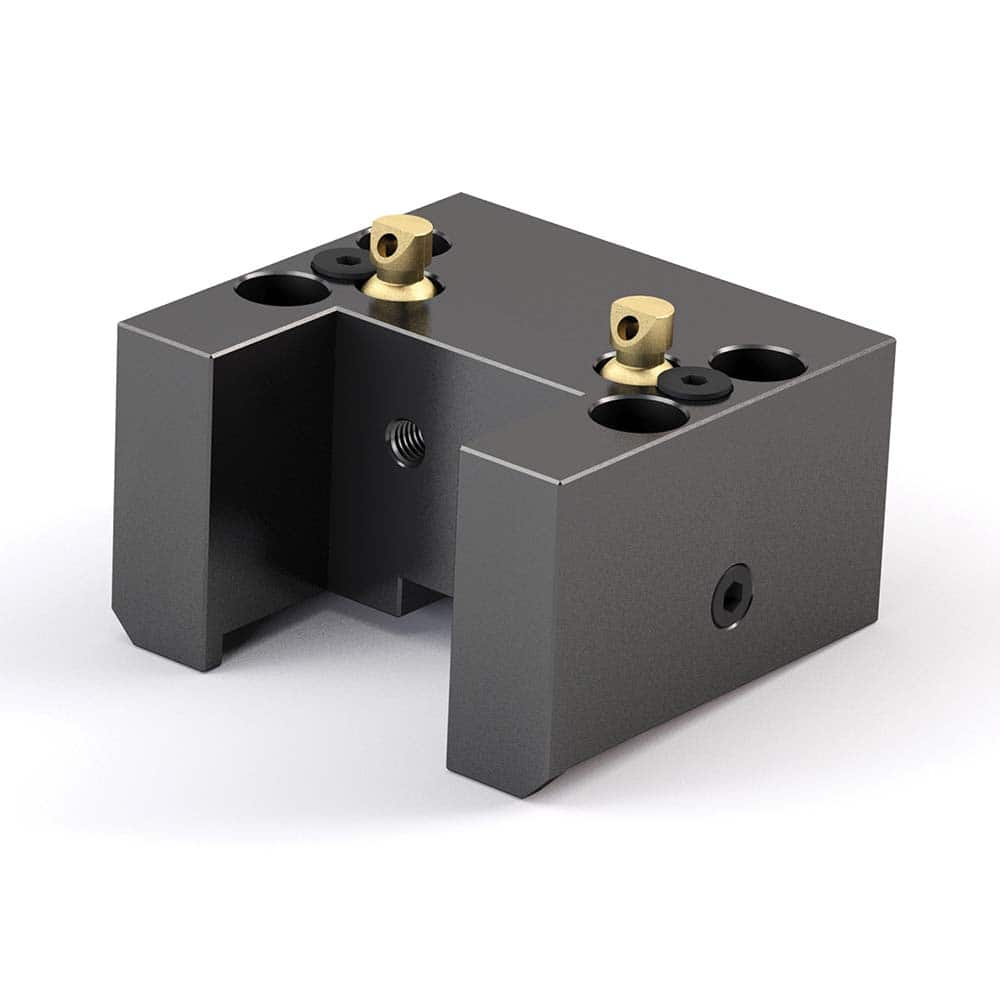 Global CNC Industries - Turret & VDI Tool Holders; Type: Hwacheon OD Turning Block ; Clamping System: 74mm X 30mm ; Tool Axis: OD ; Through Coolant: No ; Outside Diameter (Decimal Inch): 1.0000 ; Additional Information: 4 Mounting Holes - Exact Tool & Supply