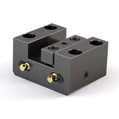 Global CNC Industries - Turret & VDI Tool Holders; Type: Hwacheon OD Facing Block ; Clamping System: 90mm X 50mm ; Tool Axis: OD ; Through Coolant: No ; Outside Diameter (Decimal Inch): 1.0000 ; Additional Information: 4 Mounting Holes - Exact Tool & Supply