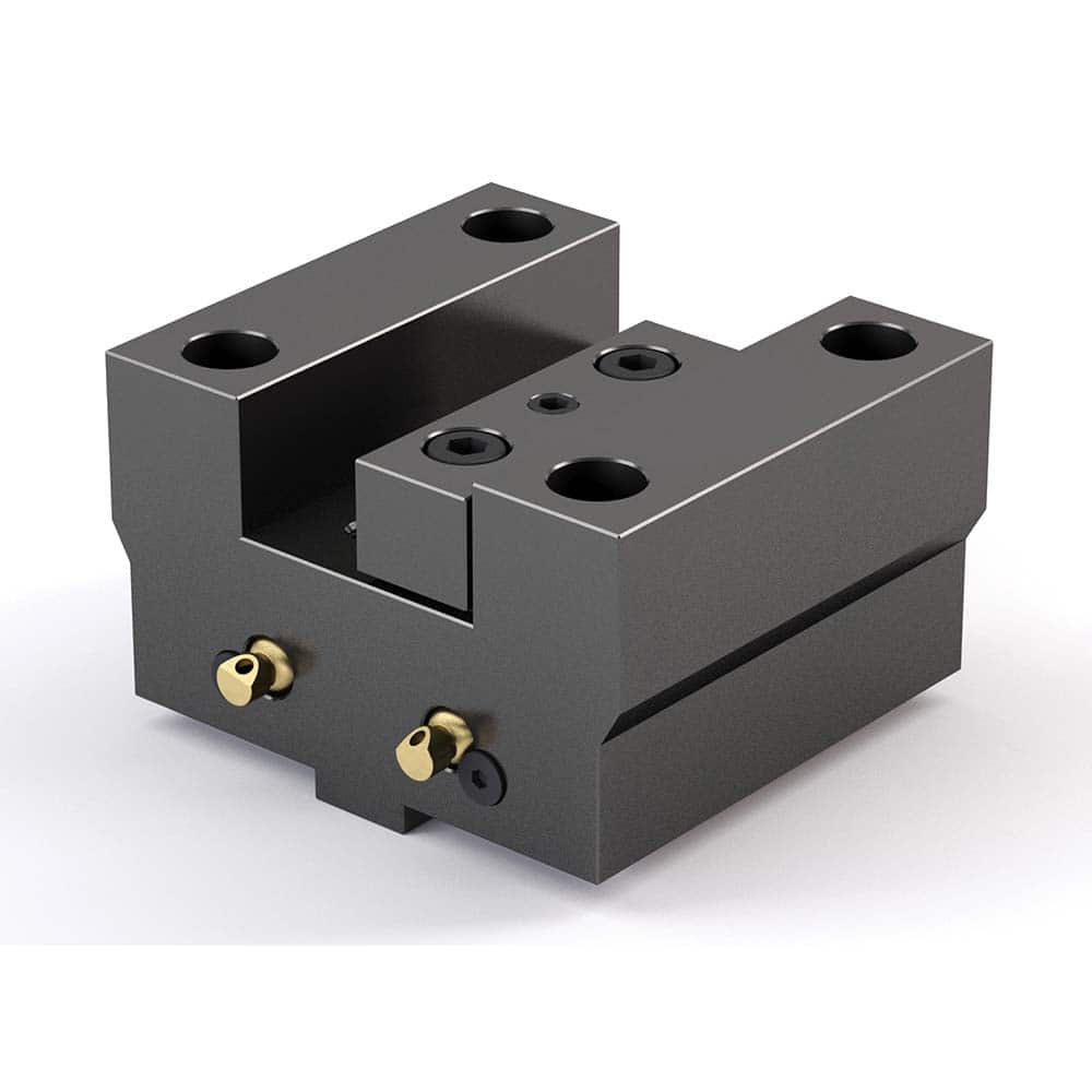 Global CNC Industries - Turret & VDI Tool Holders; Type: Okuma Howa OD Facing Block ; Clamping System: 100mm X 90mm ; Tool Axis: OD ; Through Coolant: No ; Outside Diameter (Decimal Inch): 1.2500 ; Additional Information: 4 Mounting Holes - Exact Tool & Supply