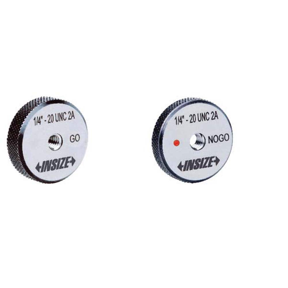 Insize USA LLC - Ring Thread Go/No Gages; Go/No Go: No Go ; Thread Size: 6-32 ; Classification: 2A ; Calibrated: No ; Material: Hardend Bearing Steel ; Single or Double Ring: Single - Exact Tool & Supply