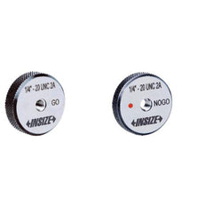 Insize USA LLC - Ring Thread Go/No Gages; Go/No Go: No Go ; Thread Size: 1/4-20 ; Classification: 2A ; Calibrated: No ; Material: Hardend Bearing Steel ; Single or Double Ring: Single - Exact Tool & Supply