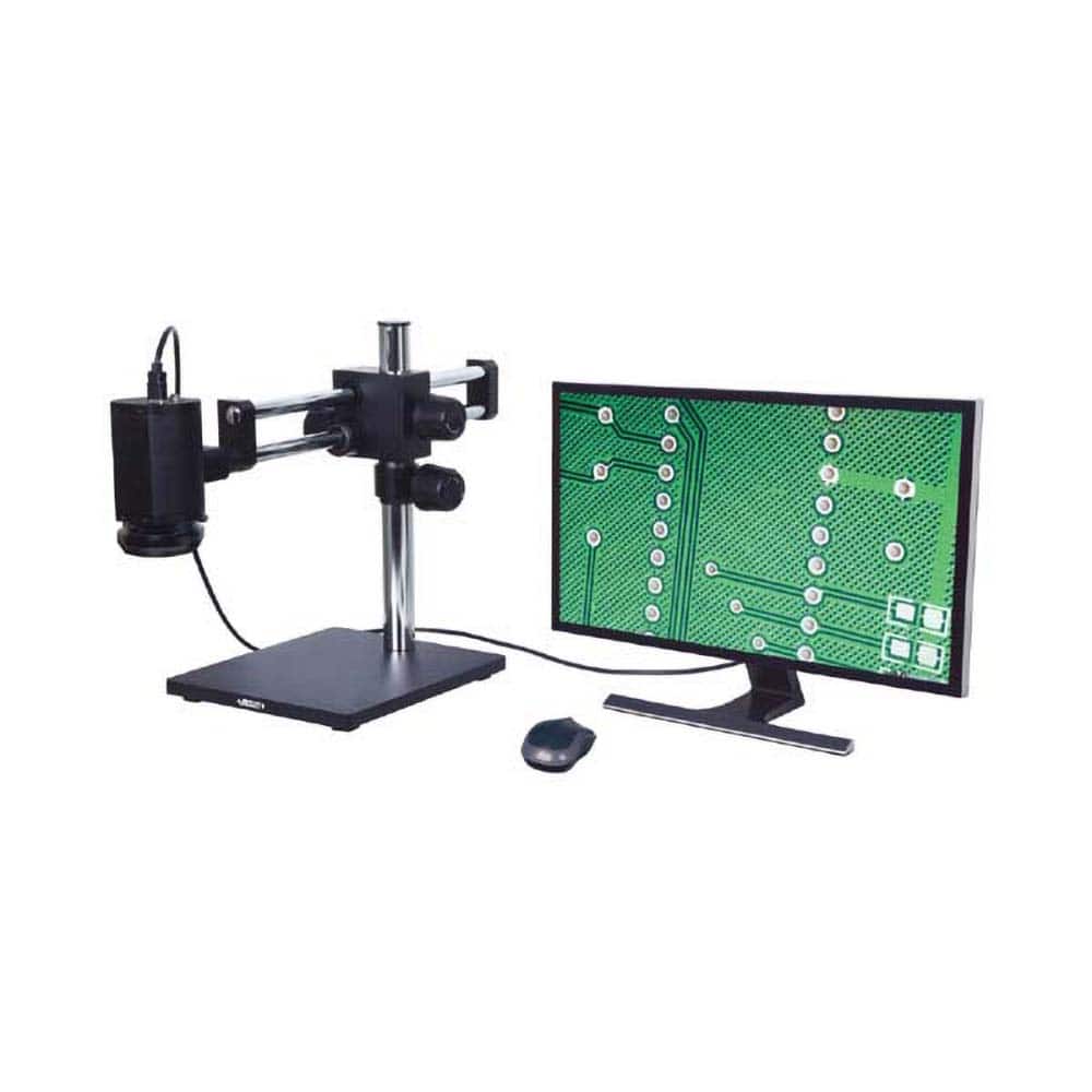 Insize USA LLC - Microscopes; Microscope Type: Digital ; Minimum Magnification: 1.8x ; Maximum Magnification: 27.5x ; Light Source: LED ; Working Distance (Inch): 4 ; Overall Length (Inch): 20 - Exact Tool & Supply